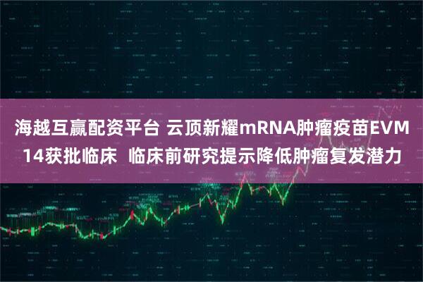 海越互赢配资平台 云顶新耀mRNA肿瘤疫苗EVM14获批临床  临床前研究提示降低肿瘤复发潜力